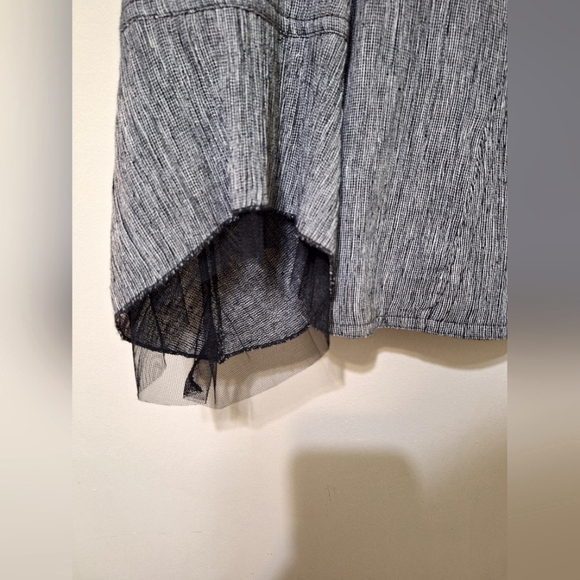 Lana sport 10 women's linen military jacket black mesh ruffles bell sleeve - Picture 4 of 6